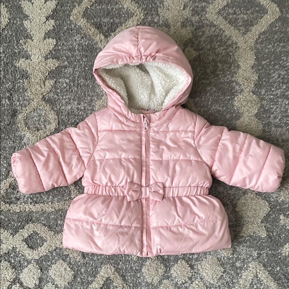 GAP Pink and White Fleece-Lined Jacket